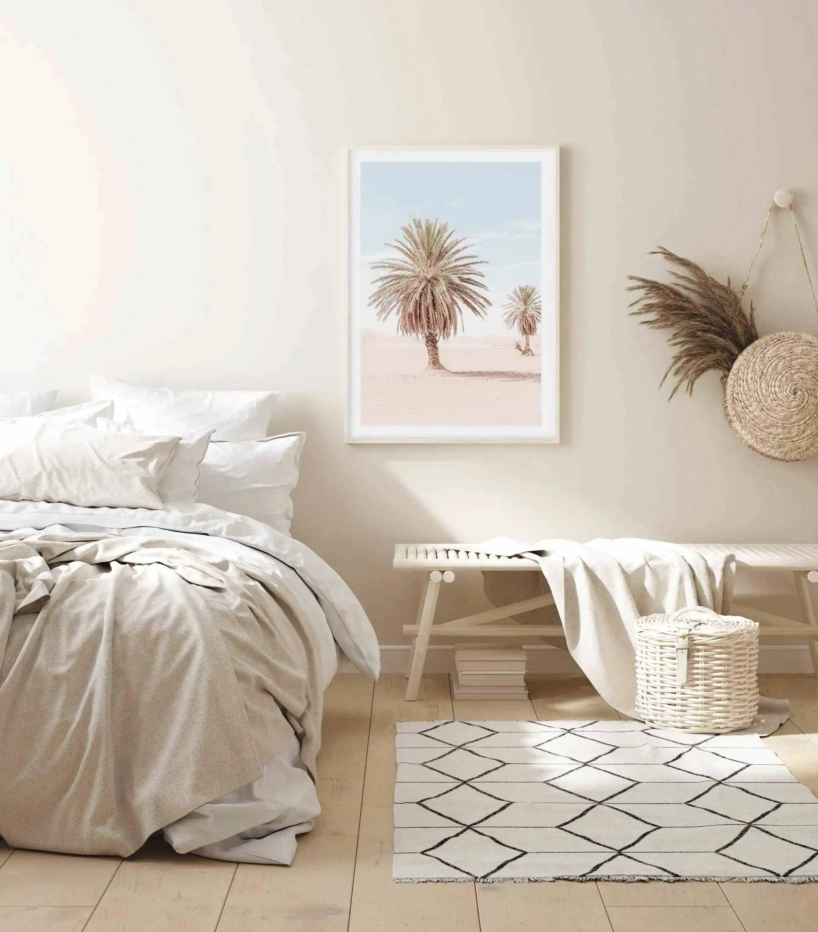 Palms of Morocco II Art Print-Shop Australian Art Prints Online with Olive et Oriel - Our collection of Moroccan art prints offer unique wall art including moroccan arches and pink morocco doors of marrakech - this collection will add soft feminine colour to your walls and some may say bohemian style. These traditional morocco landscape photography includes desert scenes of palm trees and camel art prints - there is art on canvas and extra large wall art with fast, free shipping across Australia