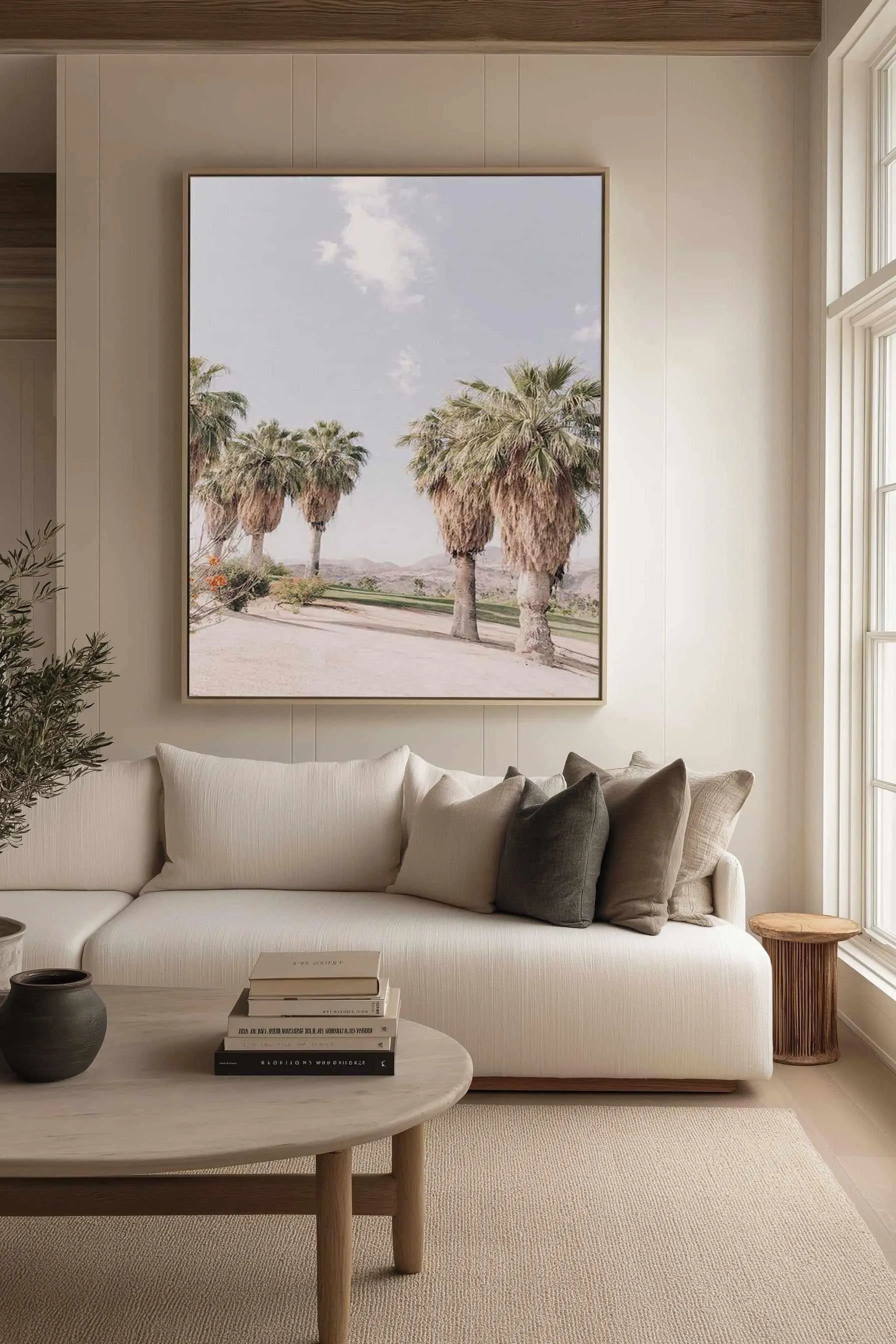 Palms of Palm Springs II | Framed Canvas Art Print from Olive et Oriel where you can shop wallpaper and artworks online
