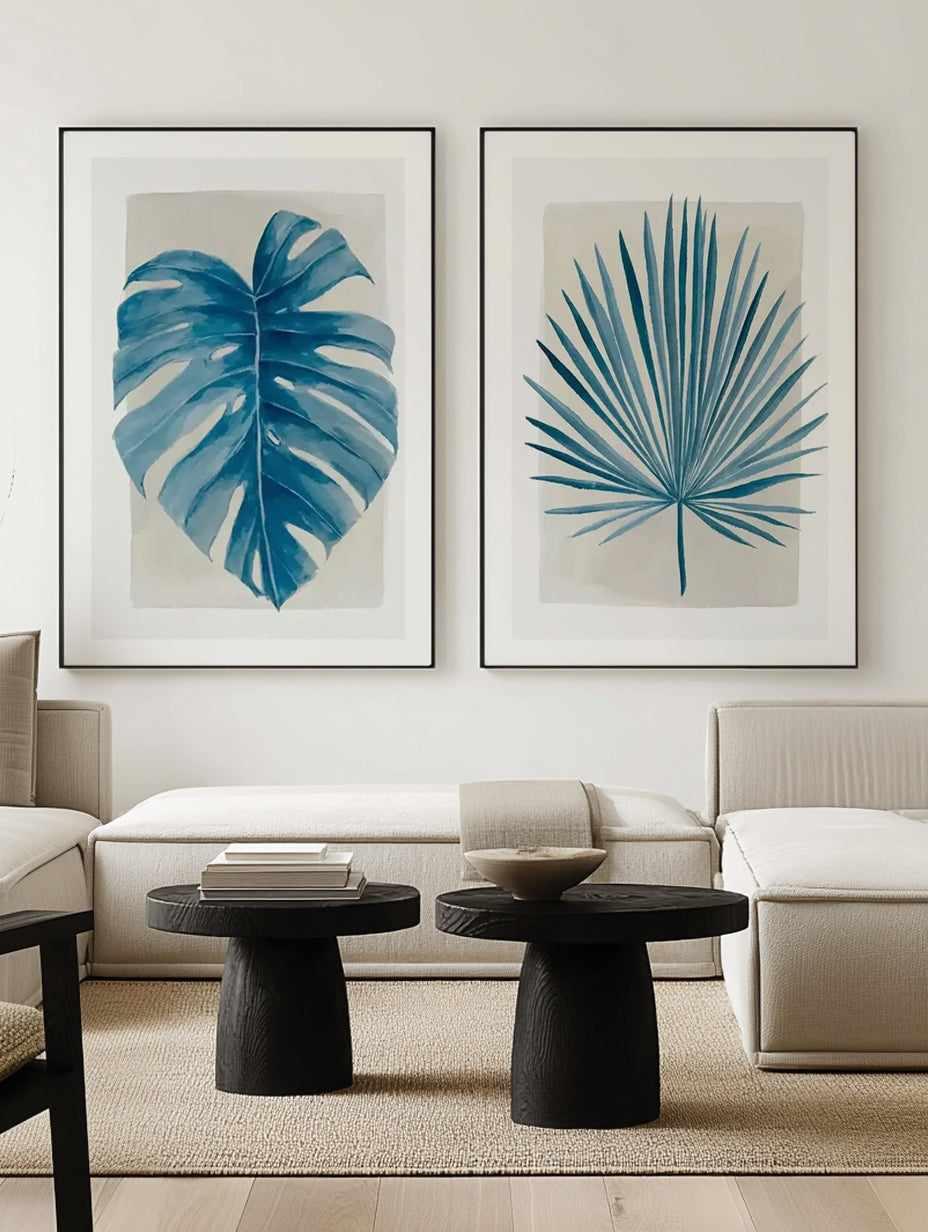 Palms at Sunset I & II Art Print Set of 2 | Matching Wall Art