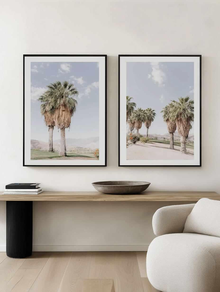 Palms of Palm Springs I & II Art Print Set of 2 | Matching Wall Art from Olive et Oriel where you can shop wallpaper and artworks online