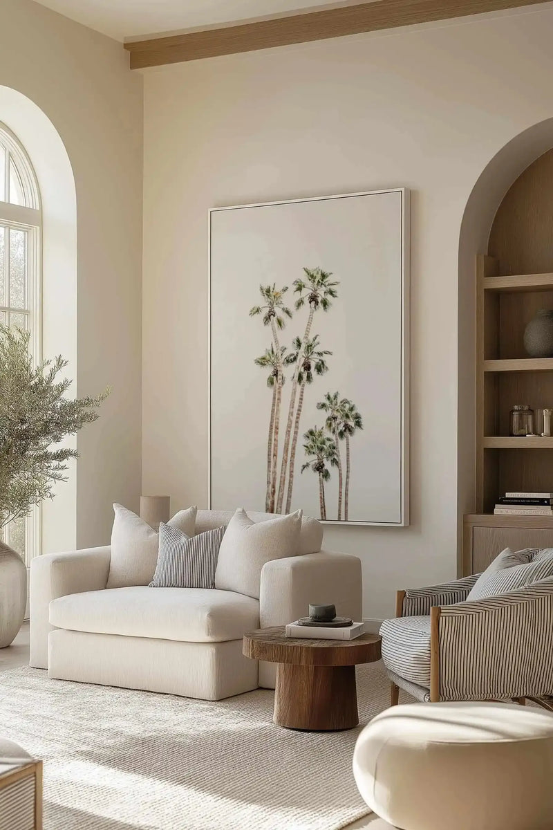 Palmy Springs | PT | Framed Canvas Art Print from Olive et Oriel where you can shop wallpaper and artworks online