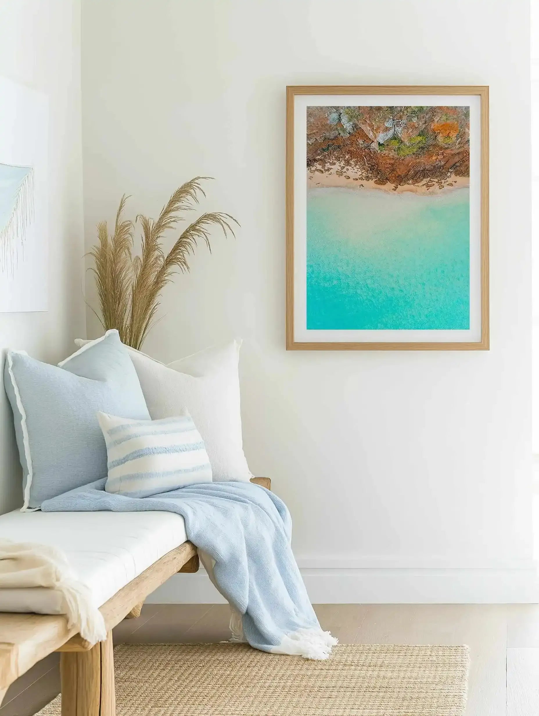 Pambula Rivermouth I | Aerial Photo Wall Art Print from Olive et Oriel where you can shop wallpaper and artworks online