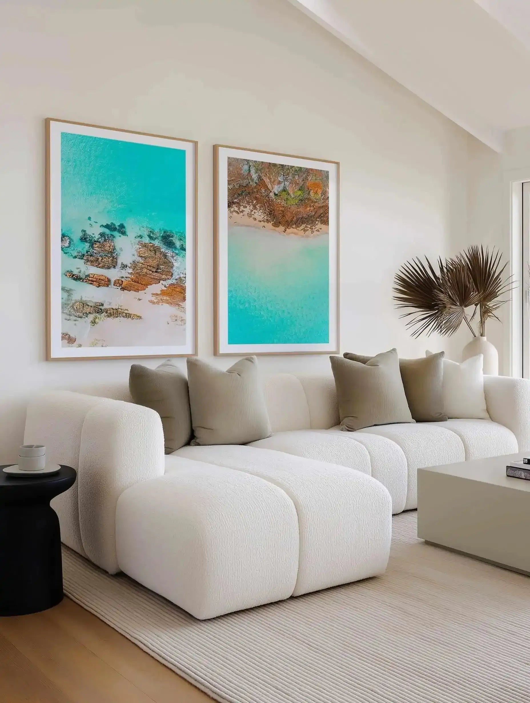 Pambula Rivermouth I | Aerial Photo Wall Art Print from Olive et Oriel where you can shop wallpaper and artworks online