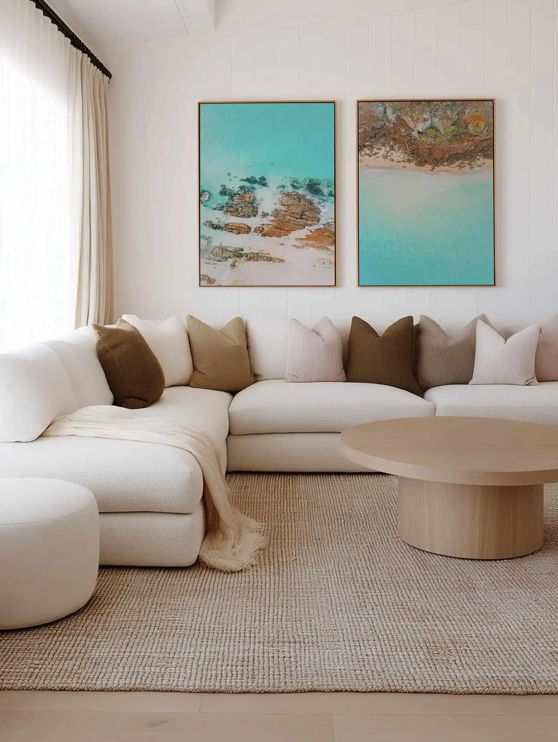 Pambula Rivermouth I | Aerial Photo Wall Framed Canvas Art Print from Olive et Oriel where you can shop wallpaper and artworks online