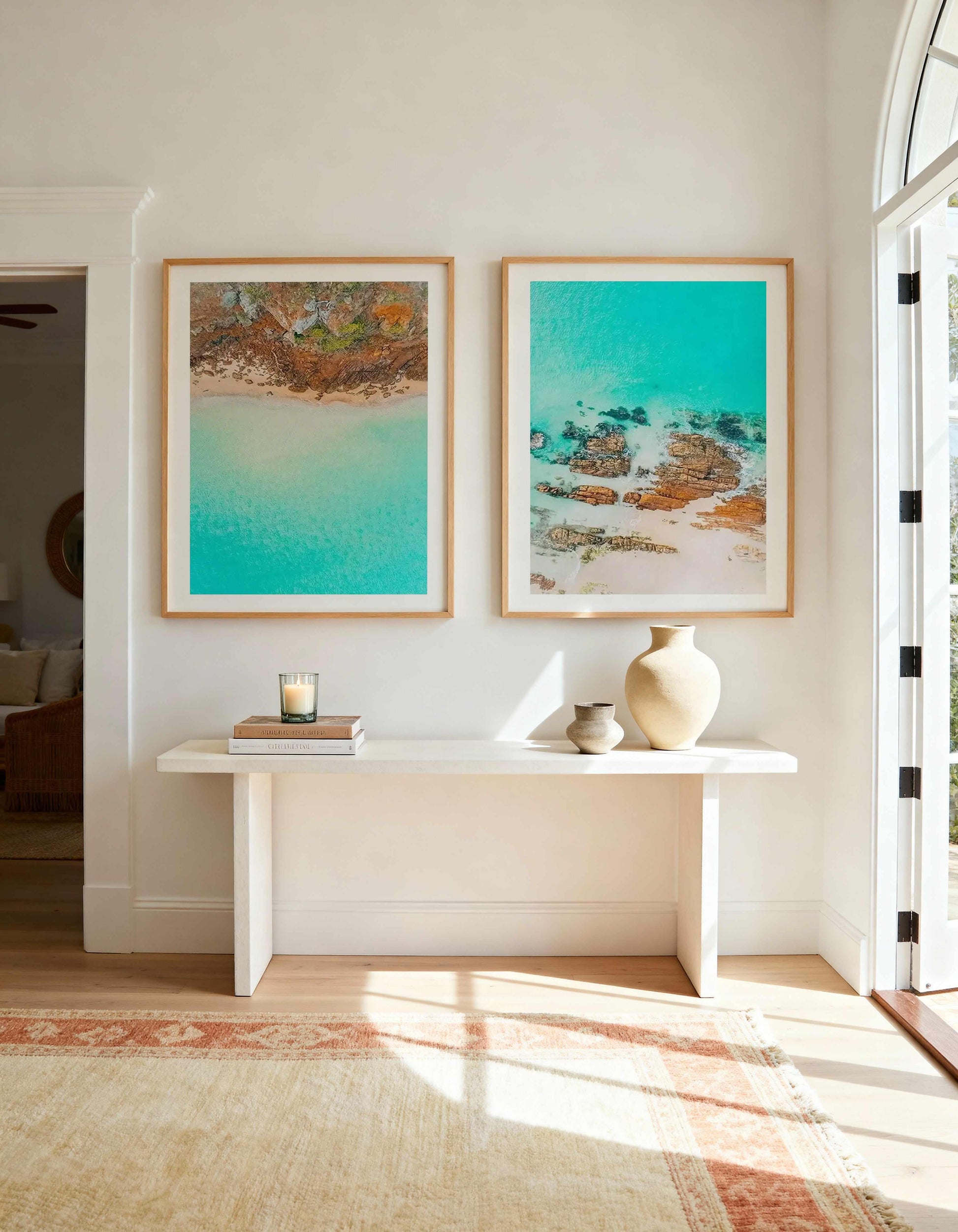 Pambula Rivermouth I & II Art Print Set of 2 | Matching Wall Art from Olive et Oriel where you can shop wallpaper and artworks online