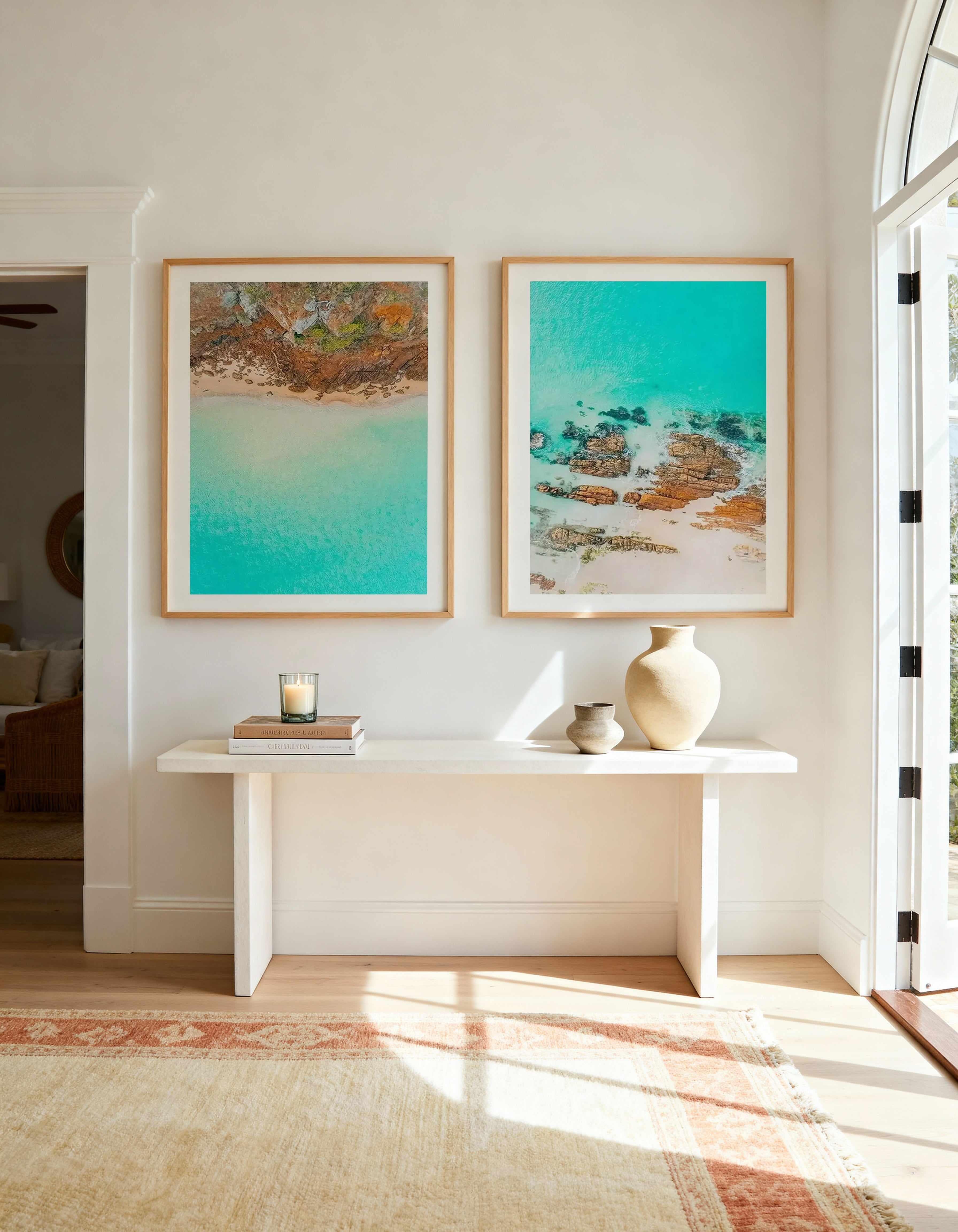 Pambula Rivermouth I & II Art Print Set of 2 | Matching Wall Art from Olive et Oriel where you can shop wallpaper and artworks online