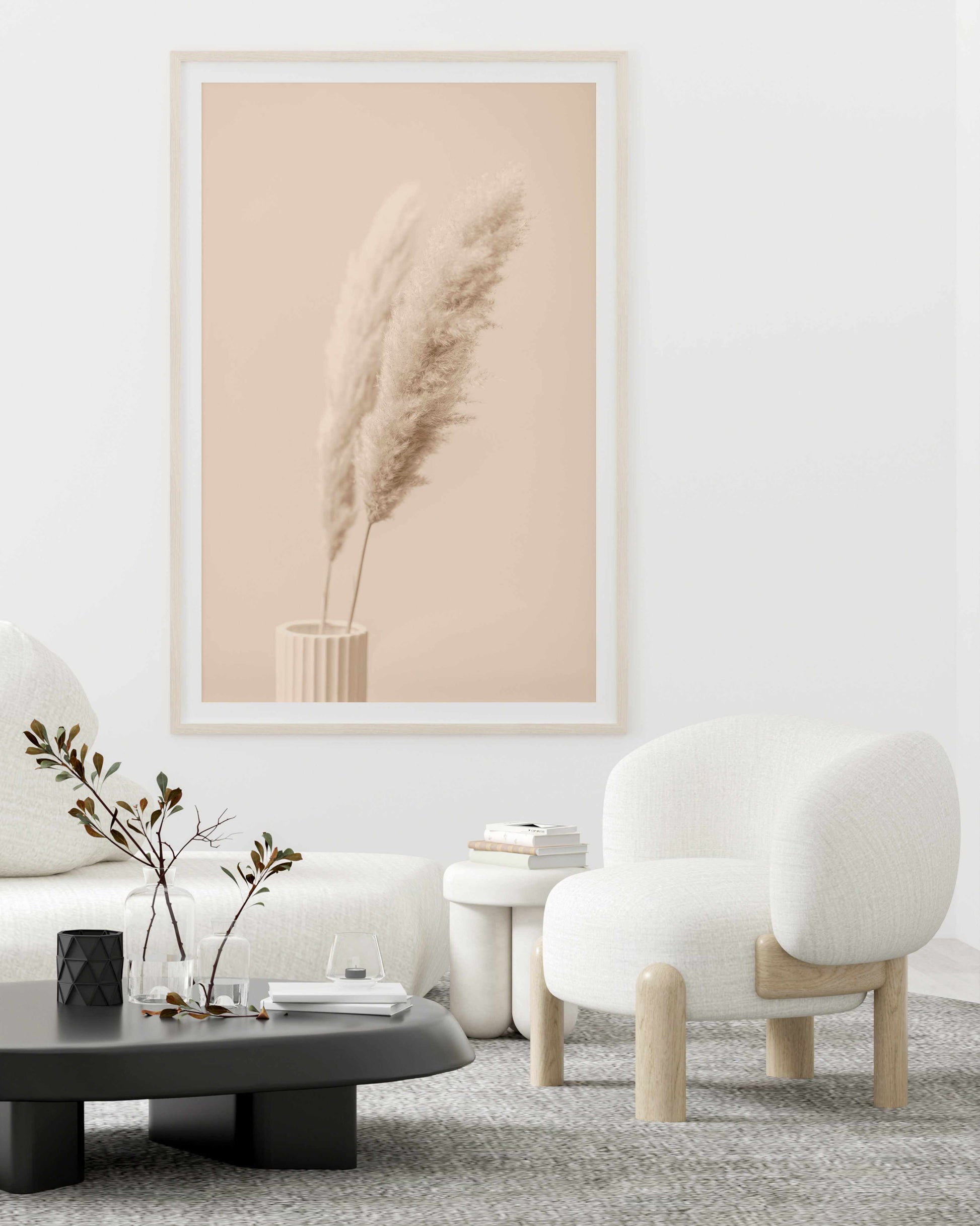Pampas Grass Begie XIII By Studio III | Art Print from Olive et Oriel where you can shop wallpaper and artworks online