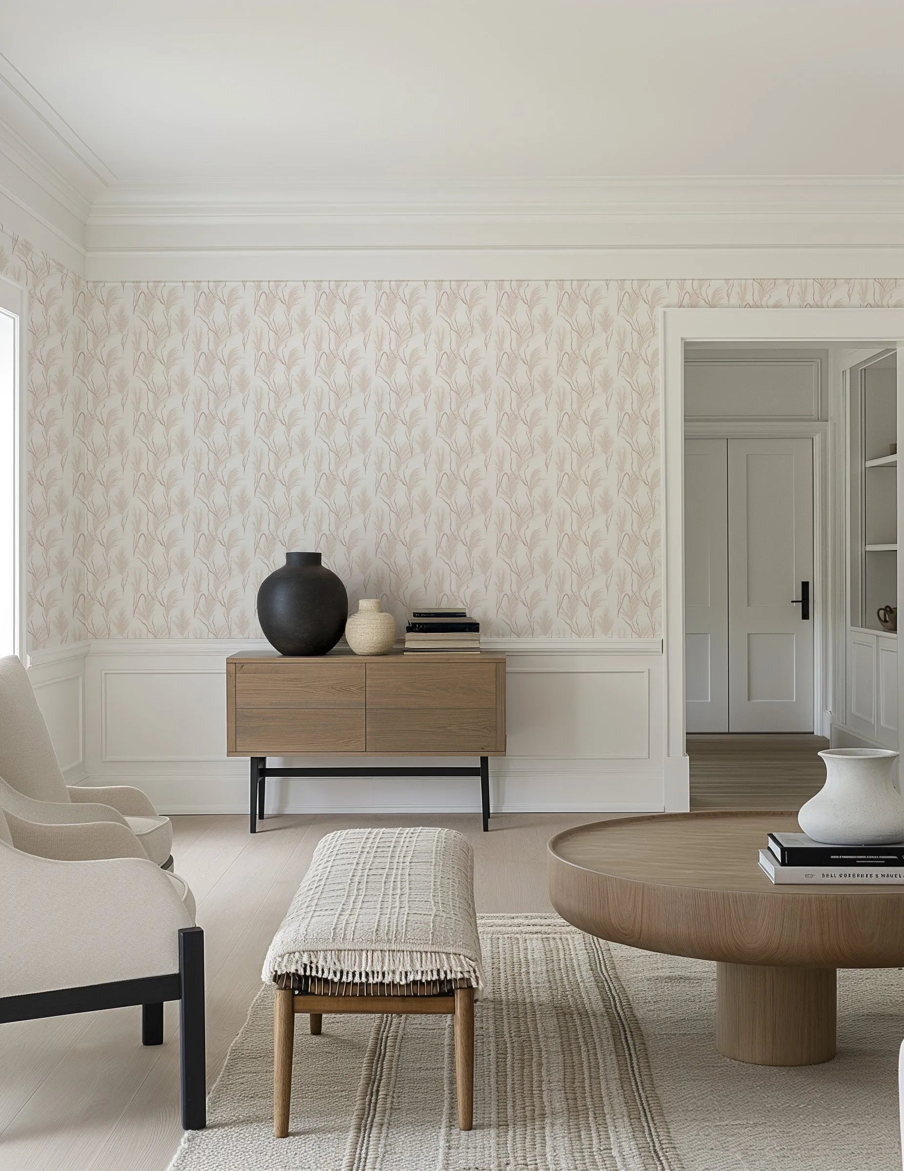 Pampas in the Wind Wallpaper from Olive et Oriel where you can shop wallpaper and artworks online