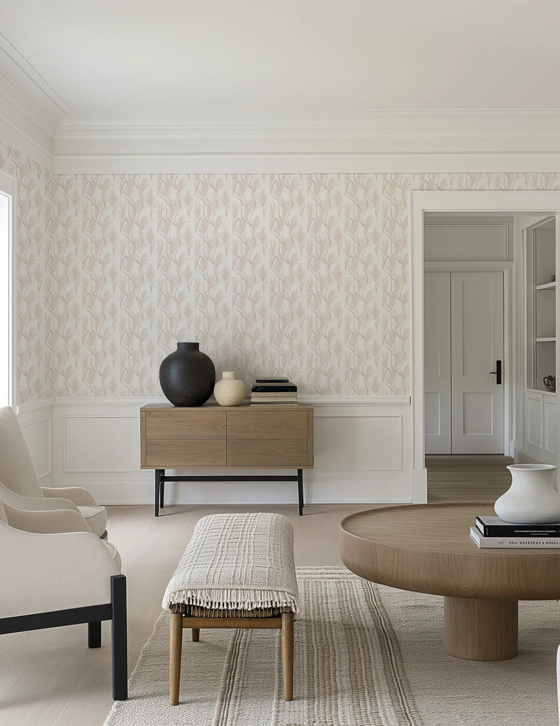 Pampas in the Wind Wallpaper from Olive et Oriel where you can shop wallpaper and artworks online