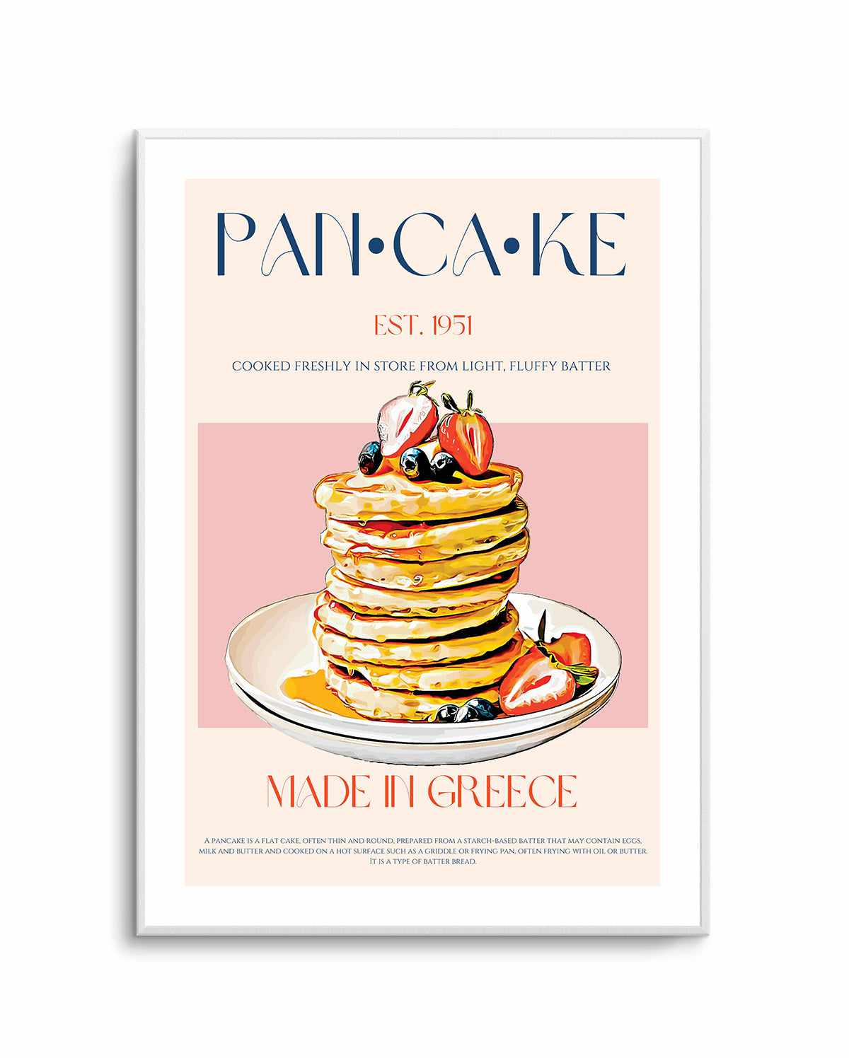 Pancake 01 By Nazma Khokbar  | Art Print