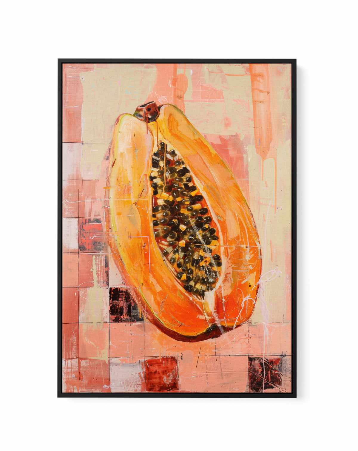 Papaya | Framed Canvas Art Print