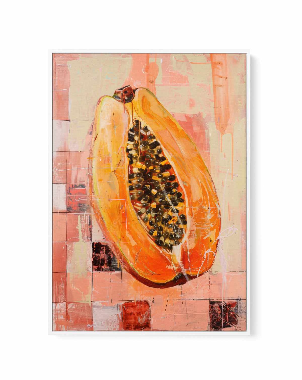 Papaya | Framed Canvas Art Print