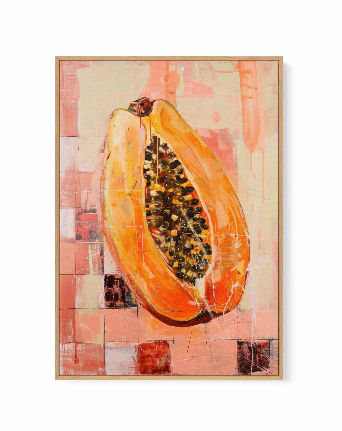 Papaya | Framed Canvas Art Print