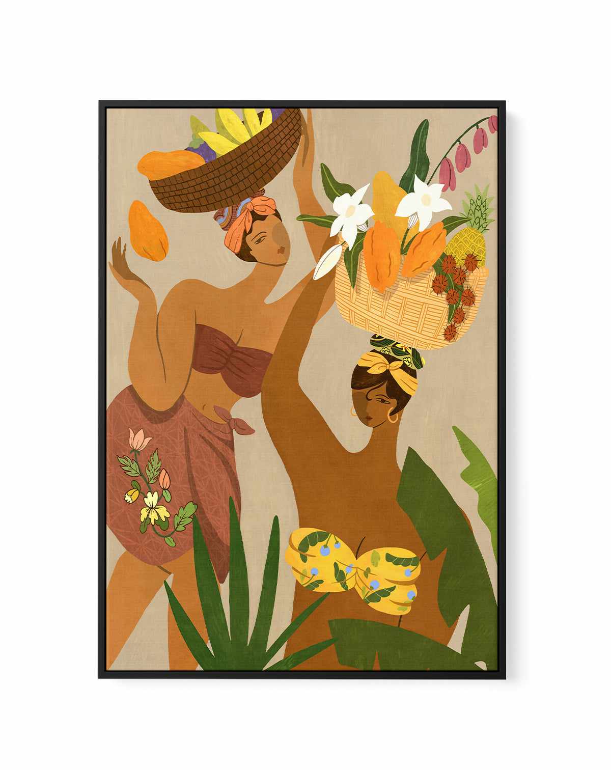 Papaya by Arty Guava | Framed Canvas Art Print