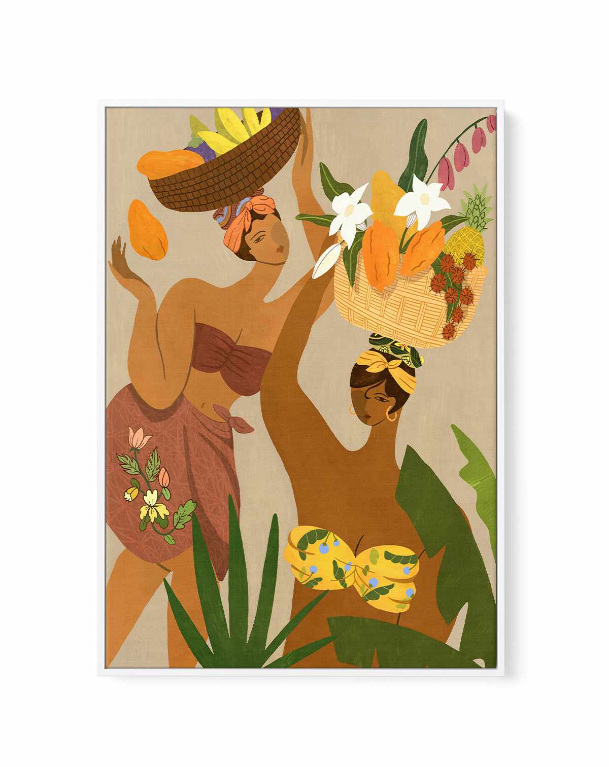 Papaya by Arty Guava | Framed Canvas Art Print