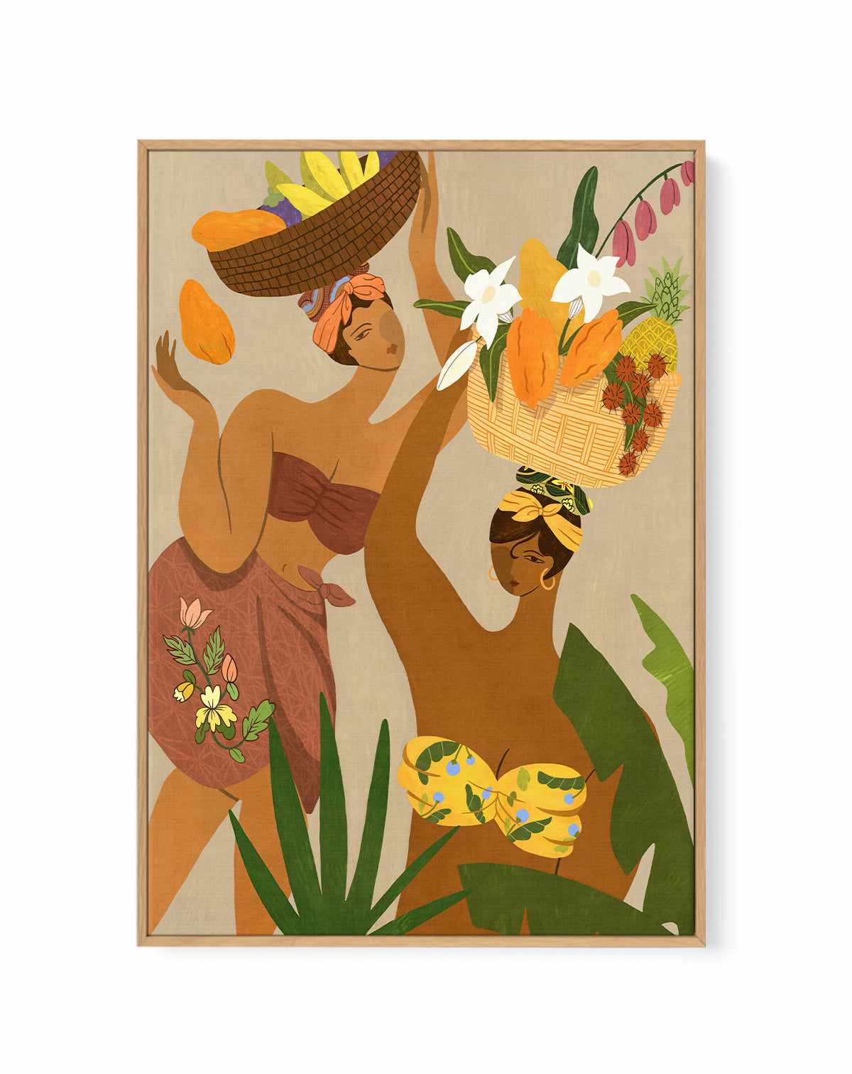 Papaya by Arty Guava | Framed Canvas Art Print