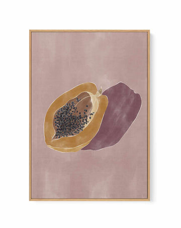 Papaya By Ivy Green | Framed Canvas Art Print from Olive et Oriel where you can shop wallpaper and artworks online