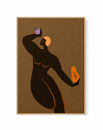 Papaya Mangosteen by Arty Guava | Framed Canvas Art Print from Olive et Oriel where you can shop wallpaper and artworks online