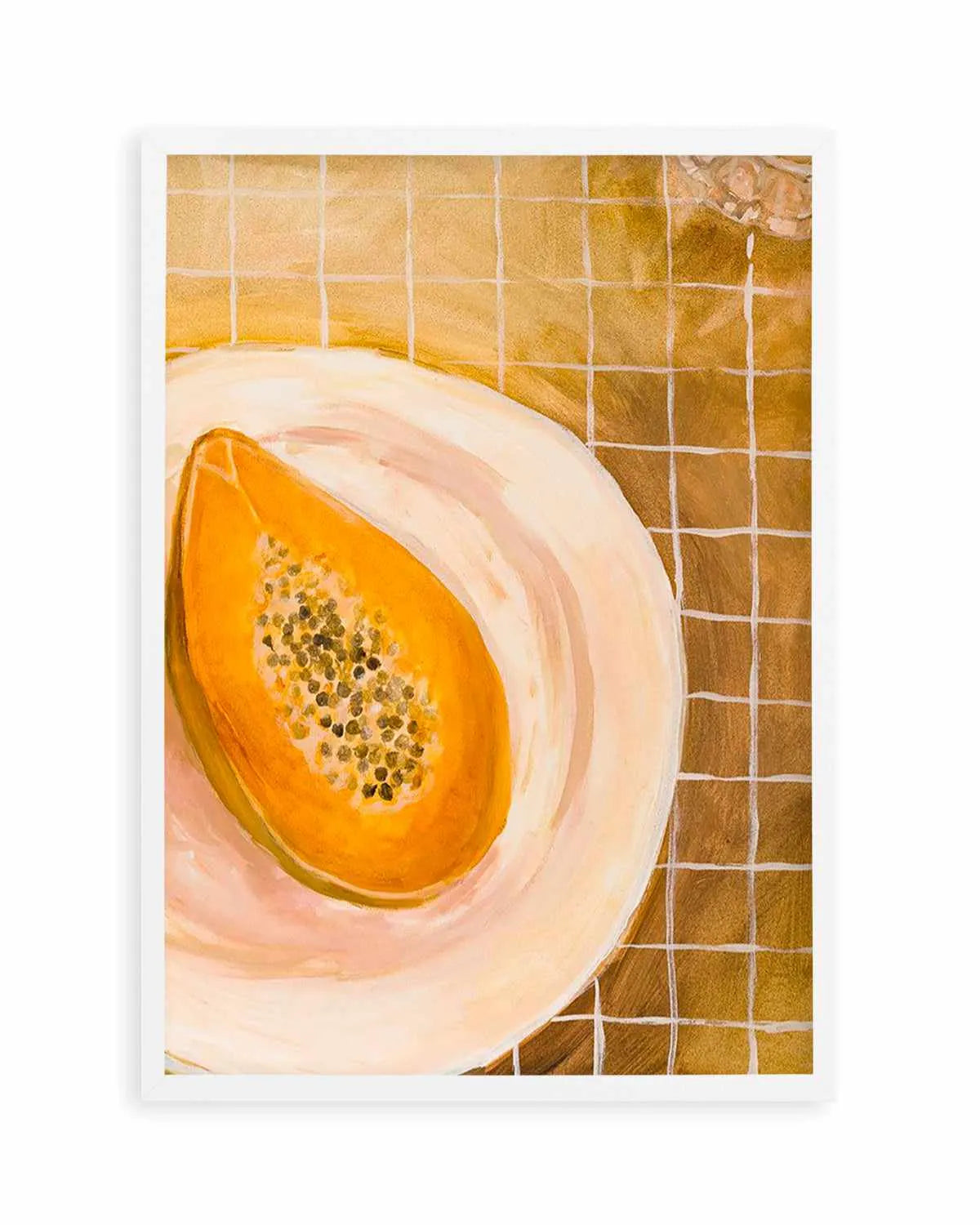 Papaya by Natalie Jane Art Print from Olive et Oriel where you can shop wallpaper and artworks online