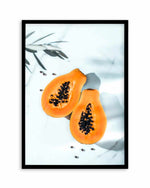 Papaya on Marble Art Print