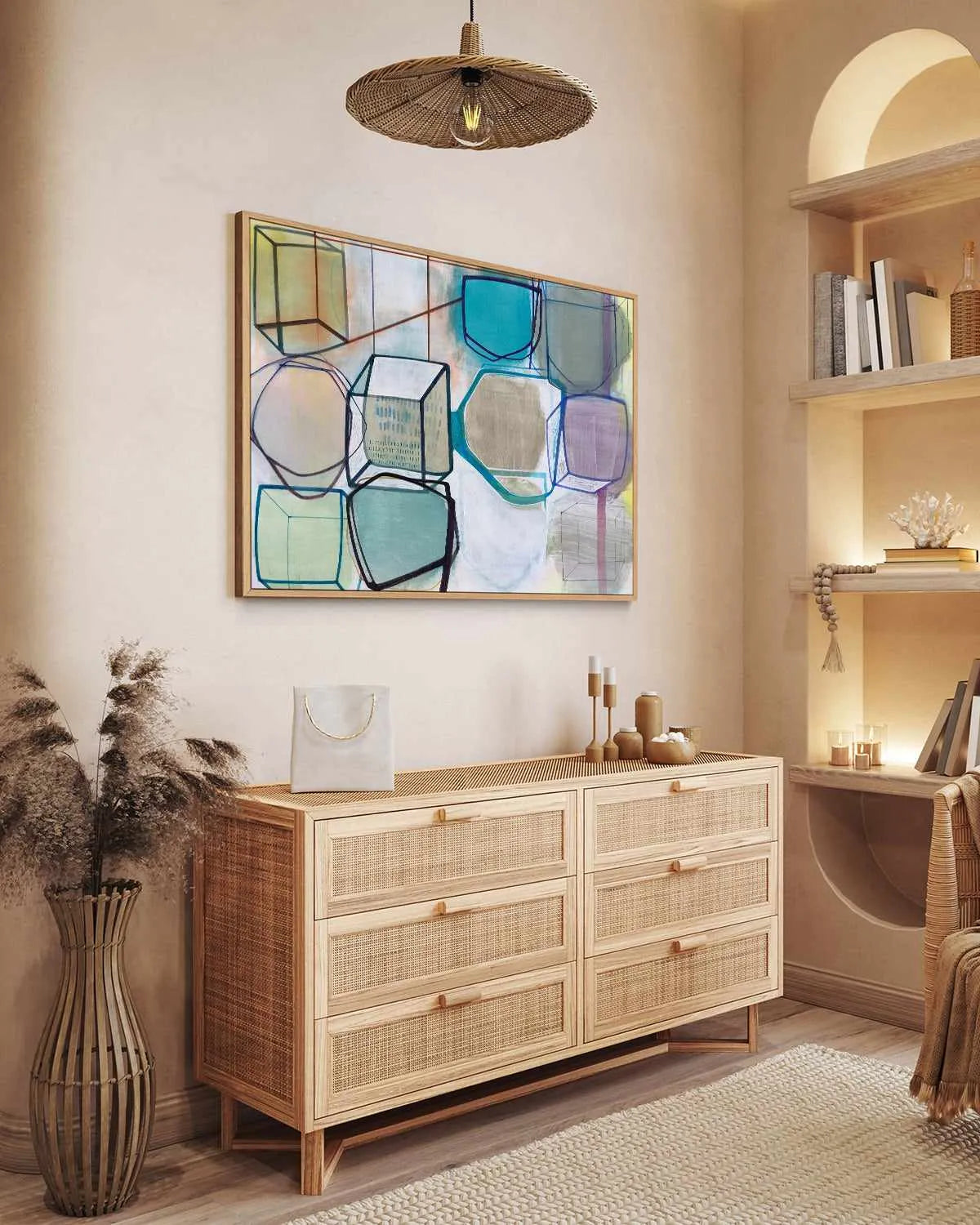 Paper Abstract III by Naomi Taitz Duffy | Framed Canvas Art Print from Olive et Oriel where you can shop wallpaper and artworks online