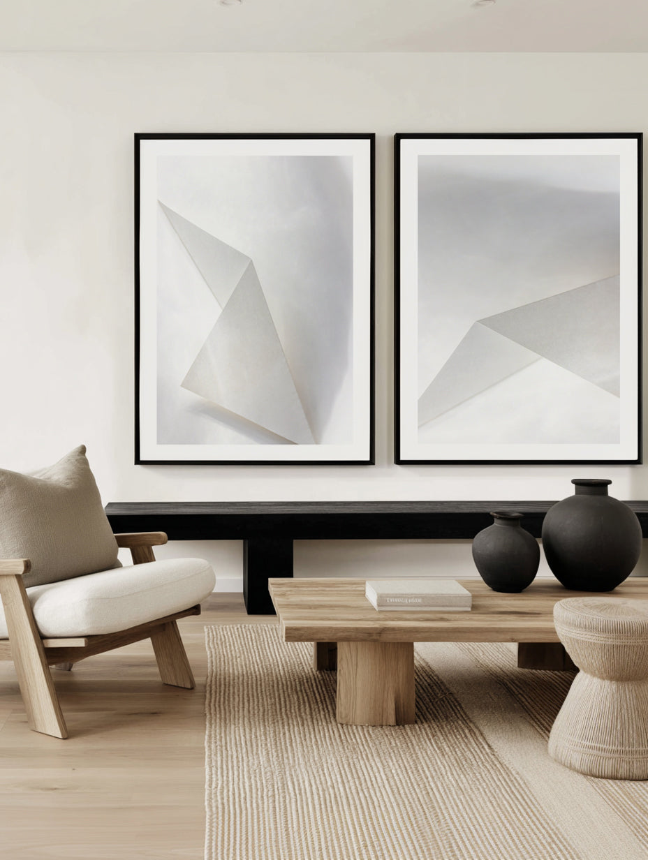 Paper Studies 18 & 19 by Mareike Bohmer Art Print Set of 2 | Matching Wall Art
