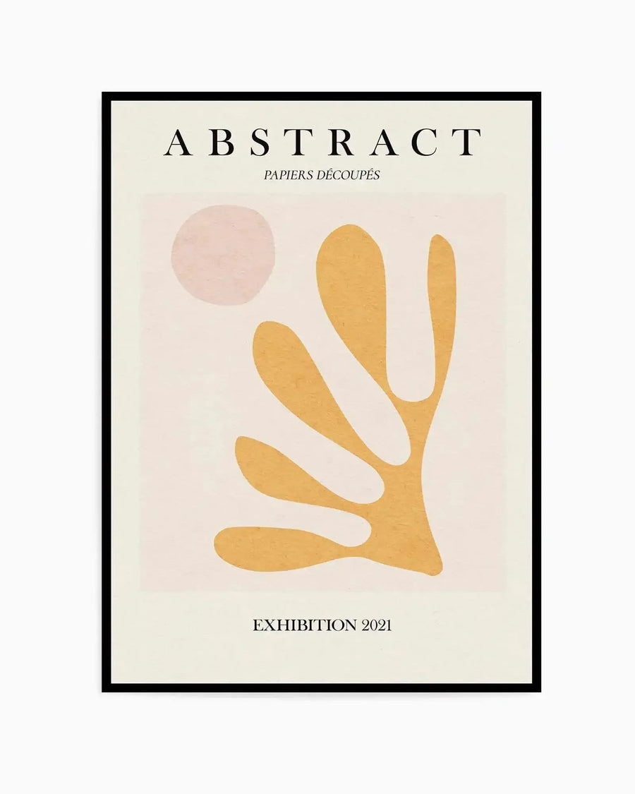 Papiers Decoupes I Art Print orange yellow abstract art print