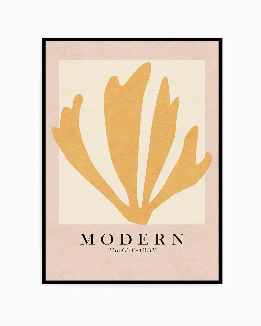 Papiers Decoupes III Art Print orange yellow modern art print