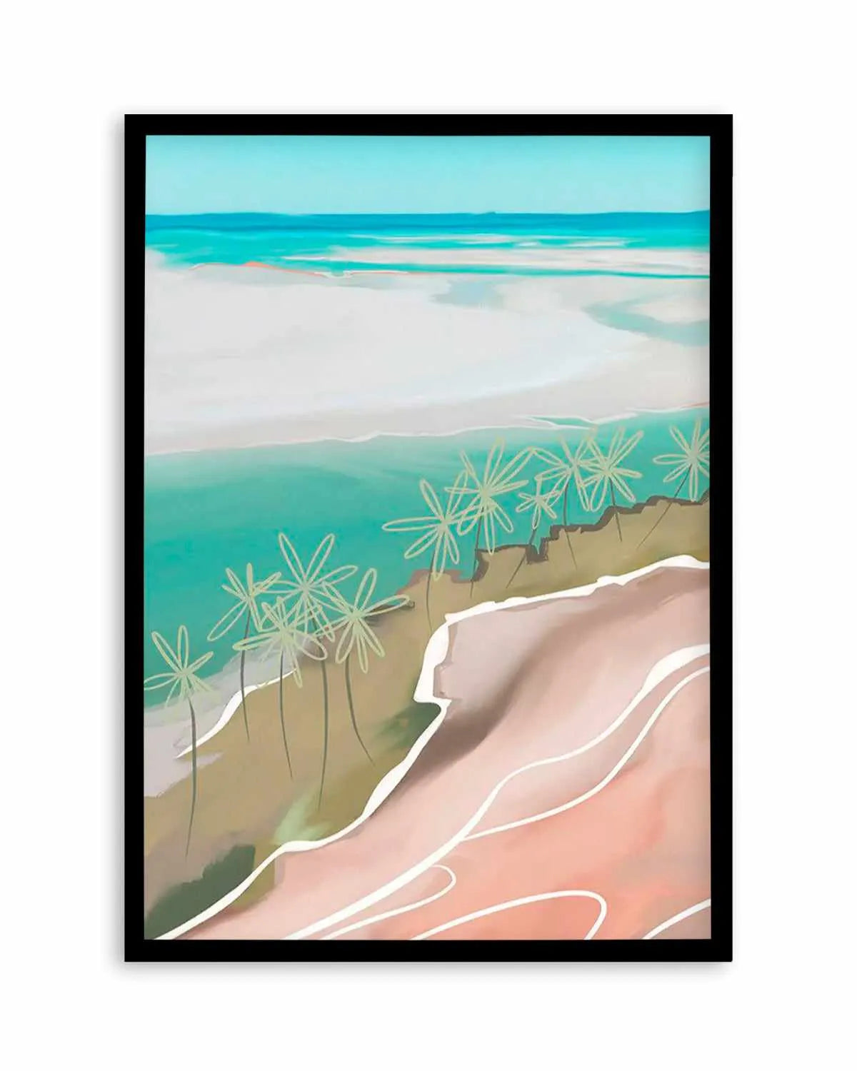Paradise Beach I Art Print from Olive et Oriel where you can shop wallpaper and artworks online