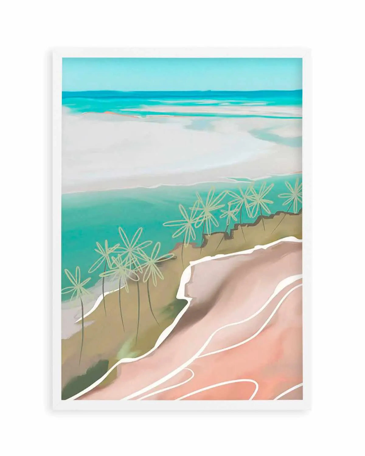 Paradise Beach I Art Print from Olive et Oriel where you can shop wallpaper and artworks online