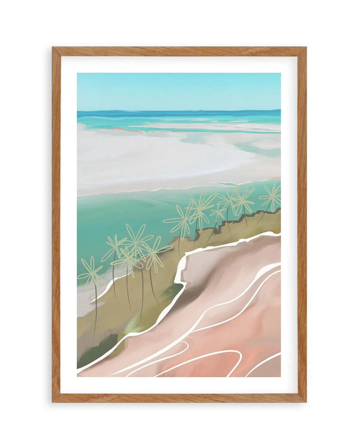 Paradise Beach I Art Print-PRINT-Olive et Oriel-Olive et Oriel-50x70 cm | 19.6" x 27.5"-Walnut-With White Border-Buy-Australian-Art-Prints-Online-with-Olive-et-Oriel-Your-Artwork-Specialists-Austrailia-Decorate-With-Coastal-Photo-Wall-Art-Prints-From-Our-Beach-House-Artwork-Collection-Fine-Poster-and-Framed-Artwork