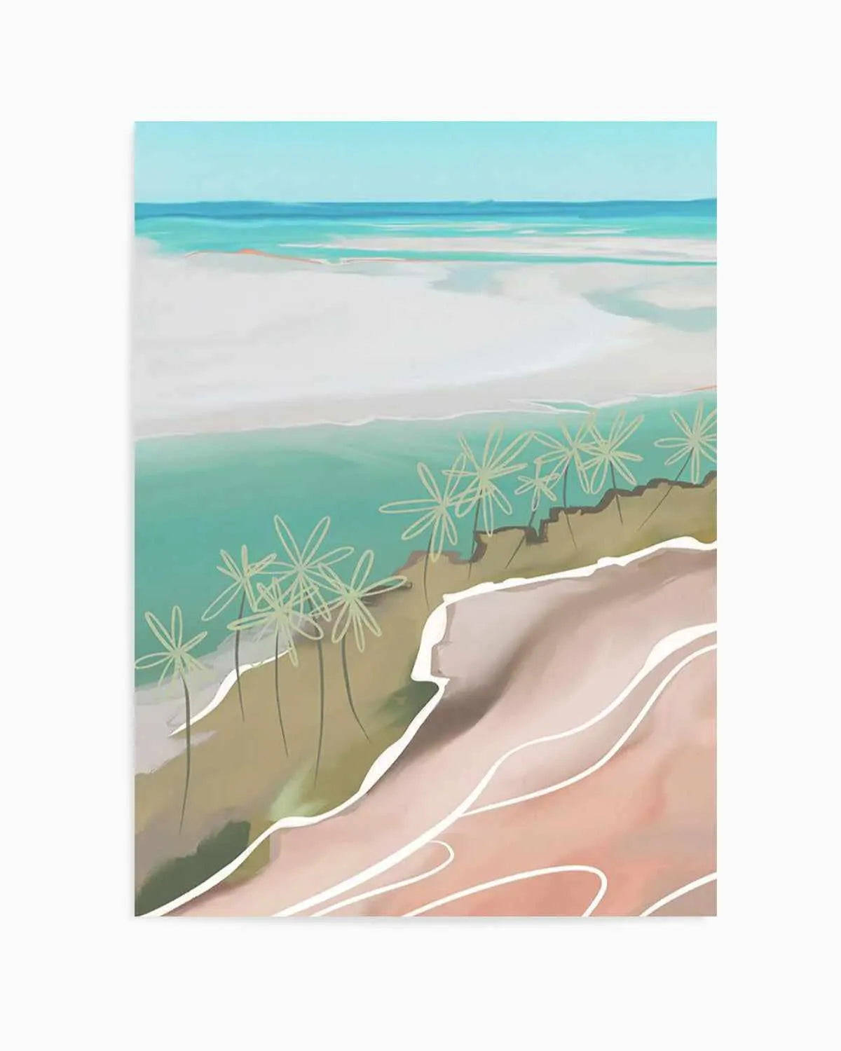 Paradise Beach I Art Print from Olive et Oriel where you can shop wallpaper and artworks online