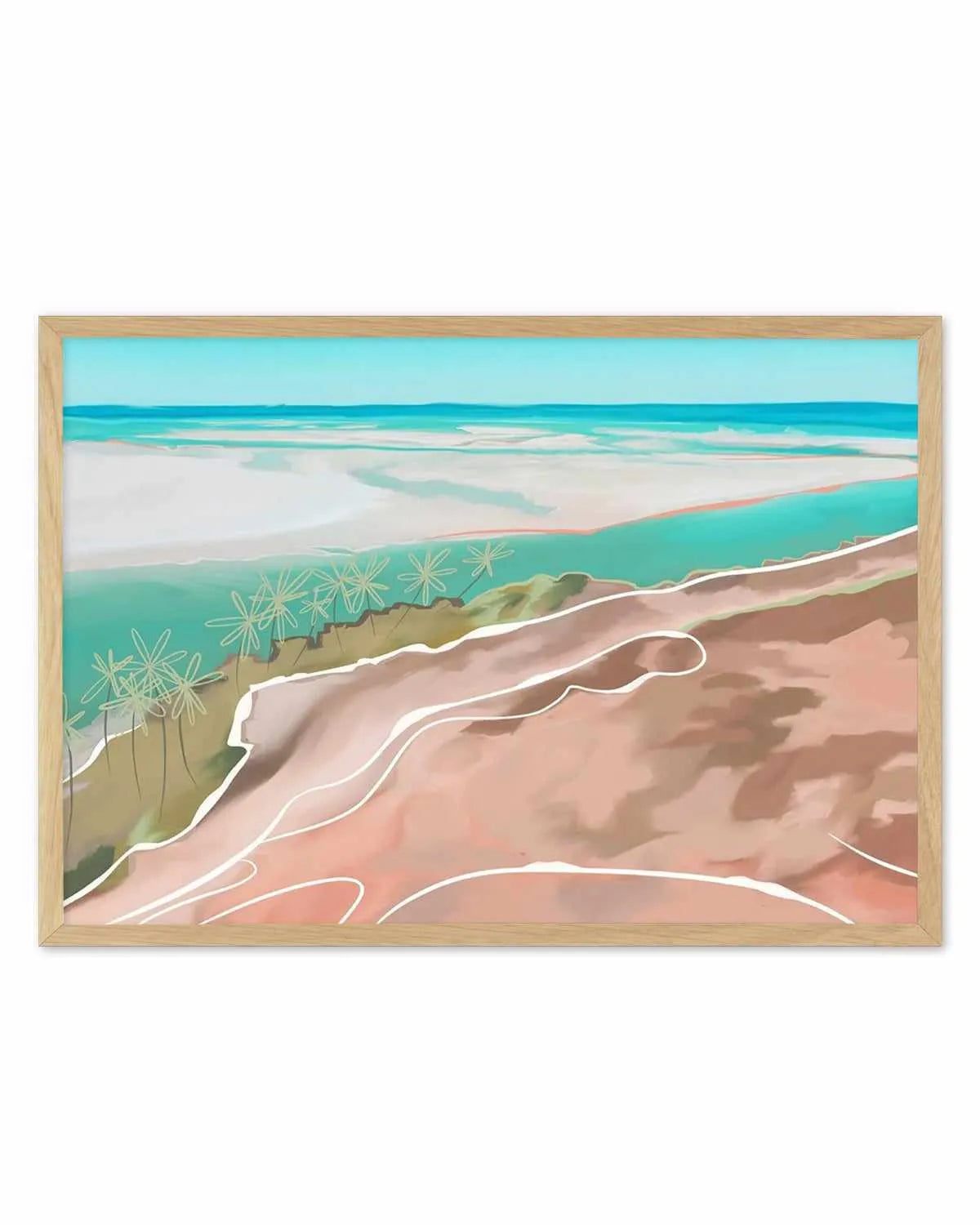 Paradise Beach LS Art Print from Olive et Oriel where you can shop wallpaper and artworks online