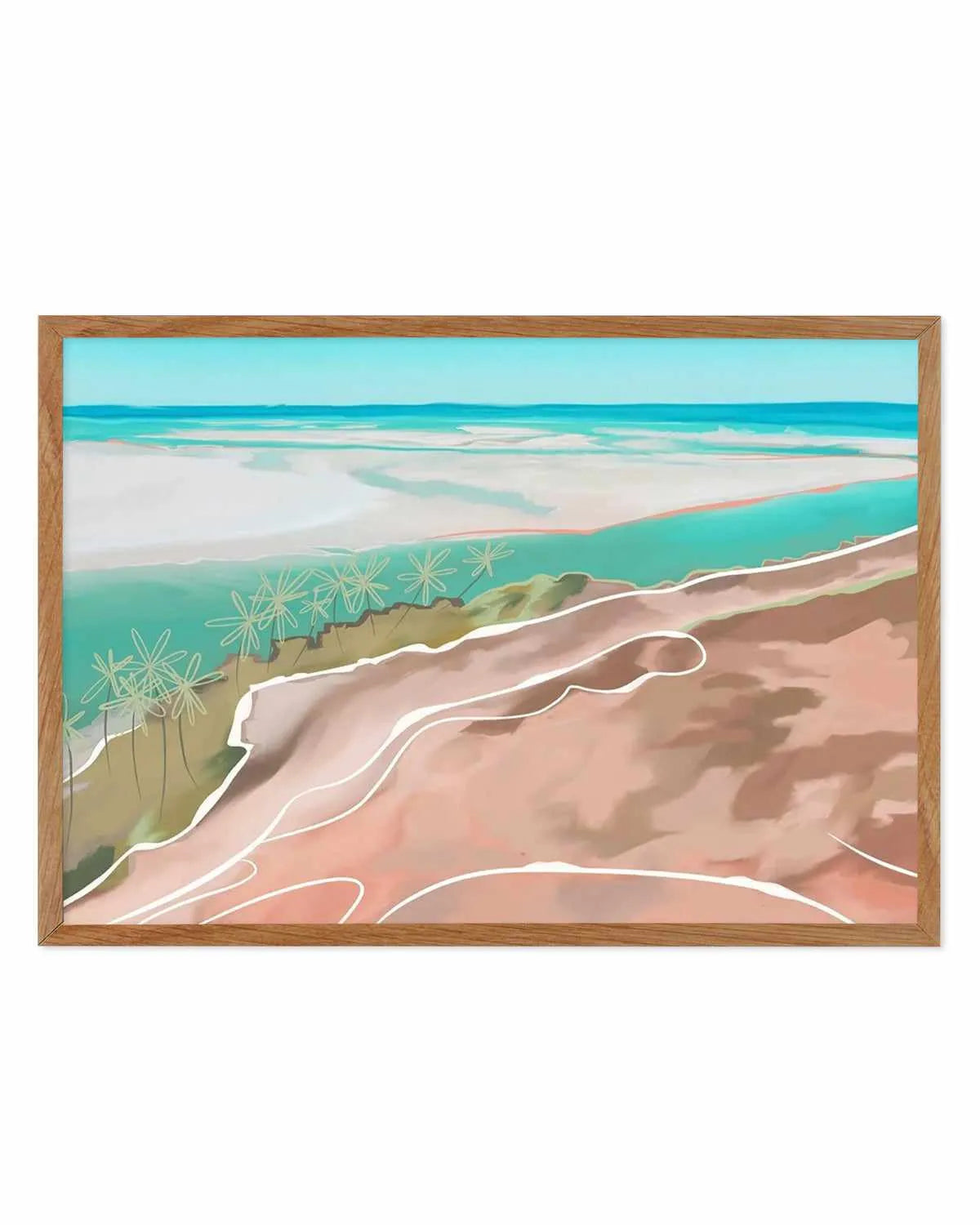 Paradise Beach LS Art Print from Olive et Oriel where you can shop wallpaper and artworks online