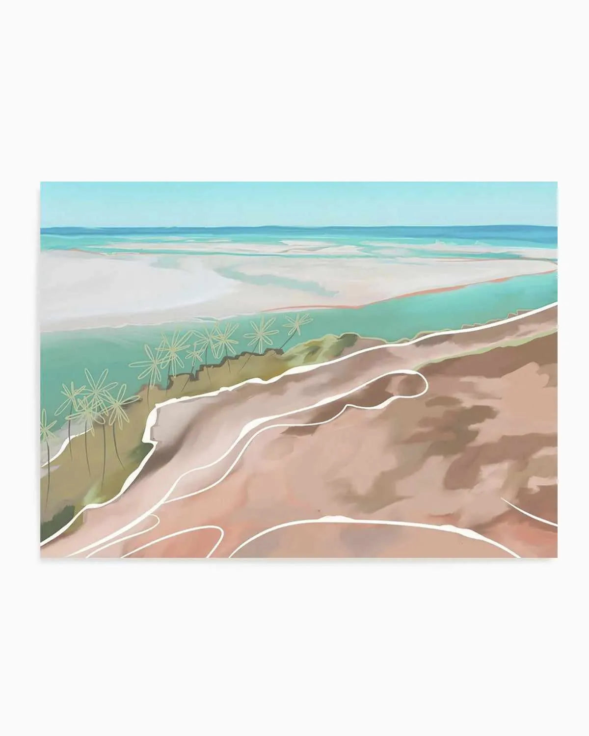 Paradise Beach LS Art Print from Olive et Oriel where you can shop wallpaper and artworks online