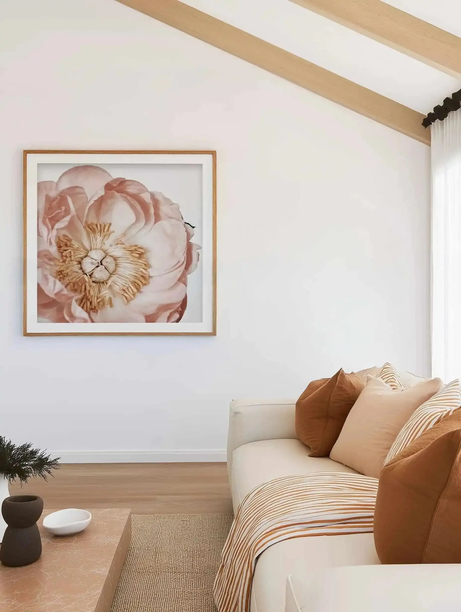 Parfait Peony | Square Art Print from Olive et Oriel where you can shop wallpaper and artworks online