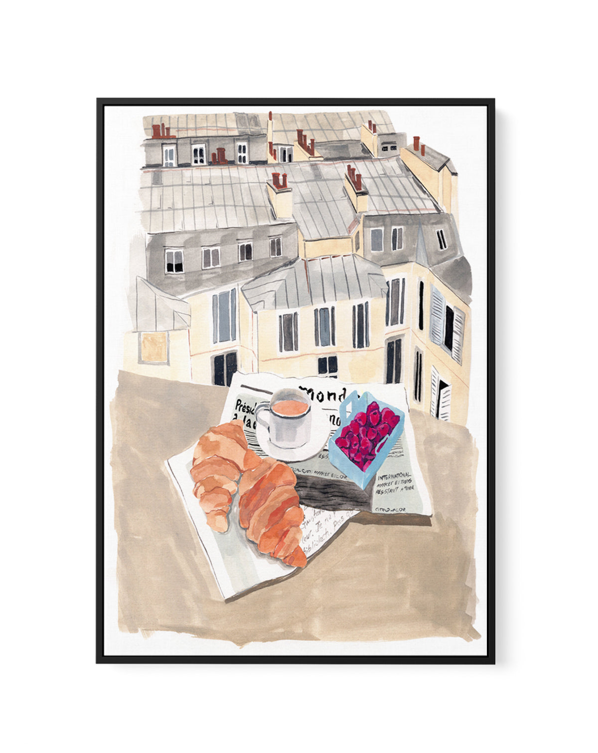 Paris by Laura Page | Framed Canvas Art Print