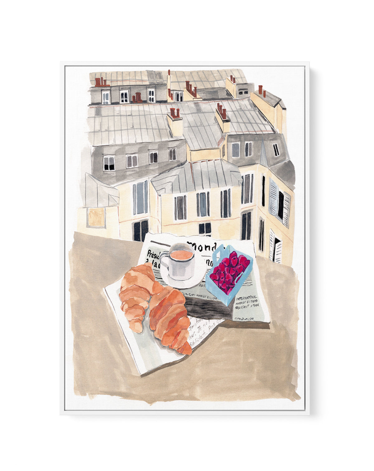 Paris by Laura Page | Framed Canvas Art Print