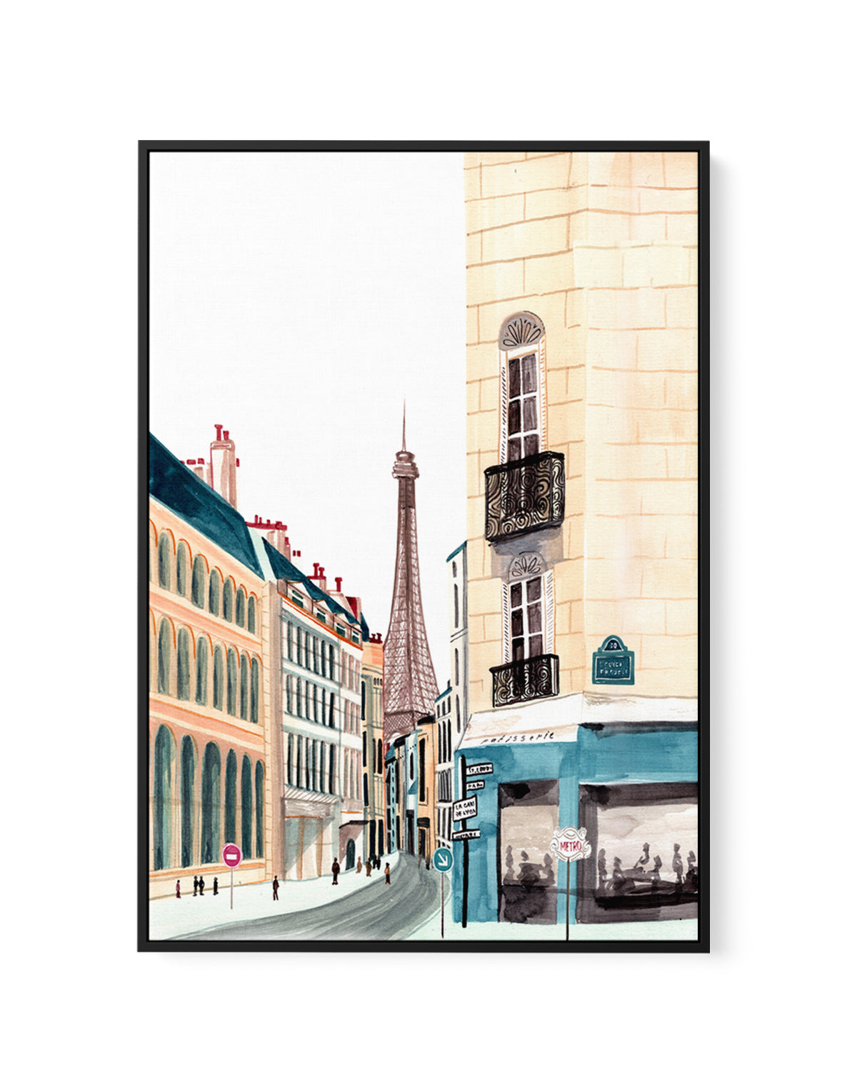 Paris 2 by Laura Page | Framed Canvas Art Print