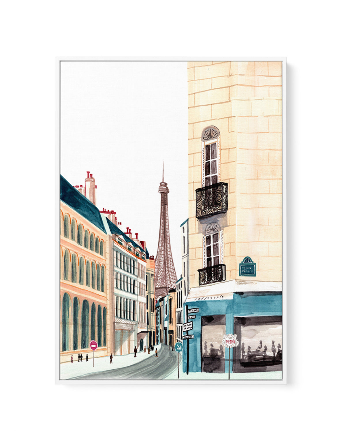 Paris 2 by Laura Page | Framed Canvas Art Print