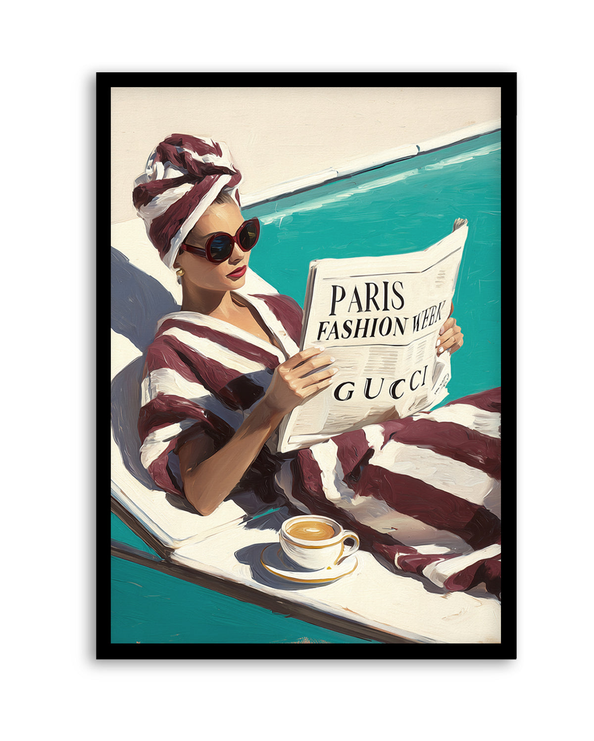 Paris Fashion Week | Art Print from Olive et Oriel where you can shop wallpaper and artworks online