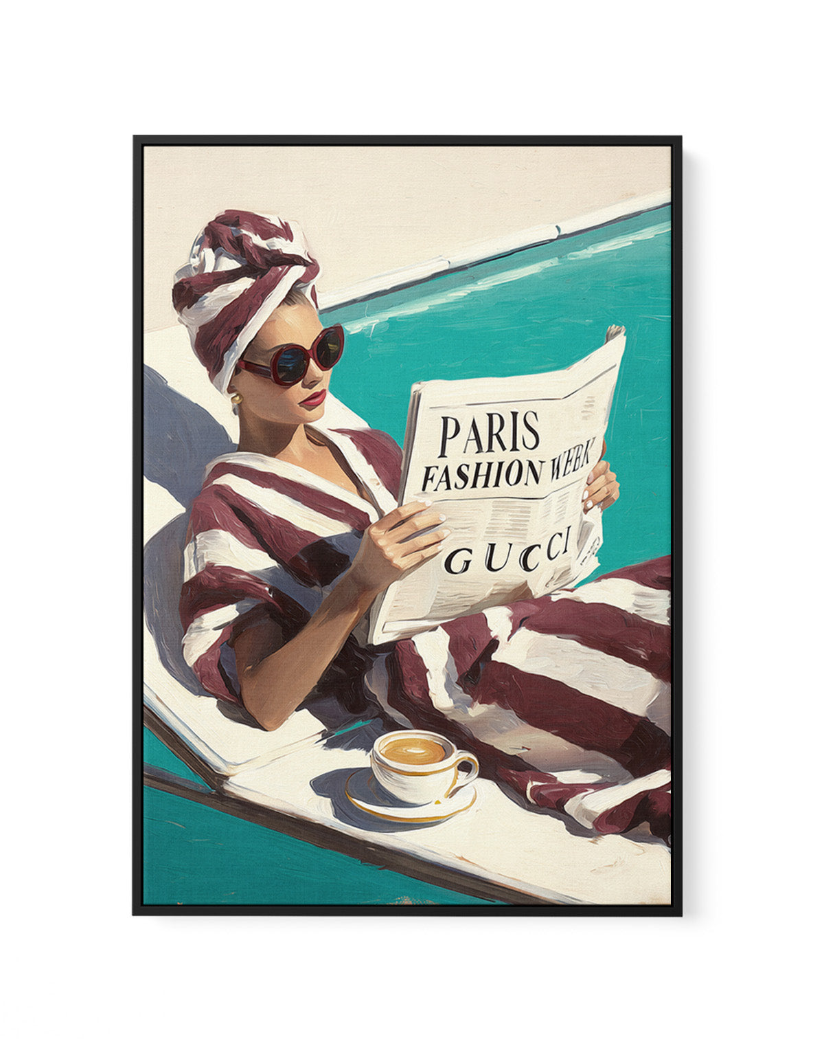 Paris Fashion Week | Framed Canvas Art Print from Olive et Oriel where you can shop wallpaper and artworks online