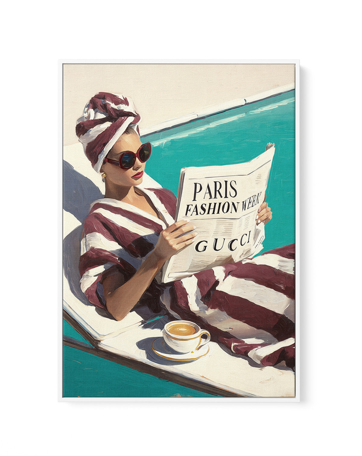 Paris Fashion Week | Framed Canvas Art Print from Olive et Oriel where you can shop wallpaper and artworks online