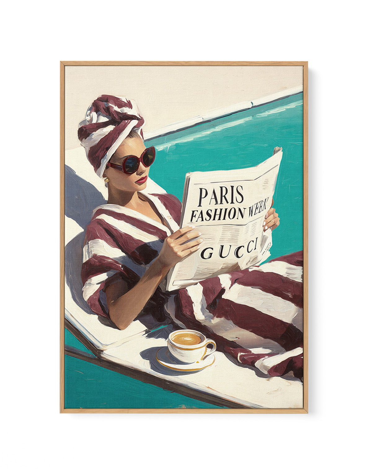 Paris Fashion Week | Framed Canvas Art Print from Olive et Oriel where you can shop wallpaper and artworks online