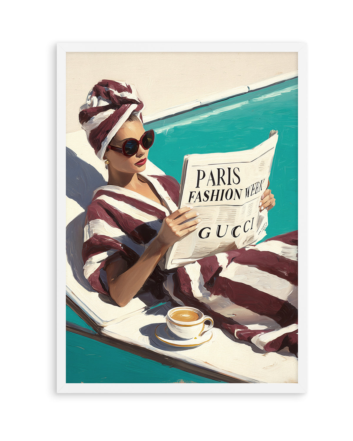 Paris Fashion Week | Art Print from Olive et Oriel where you can shop wallpaper and artworks online