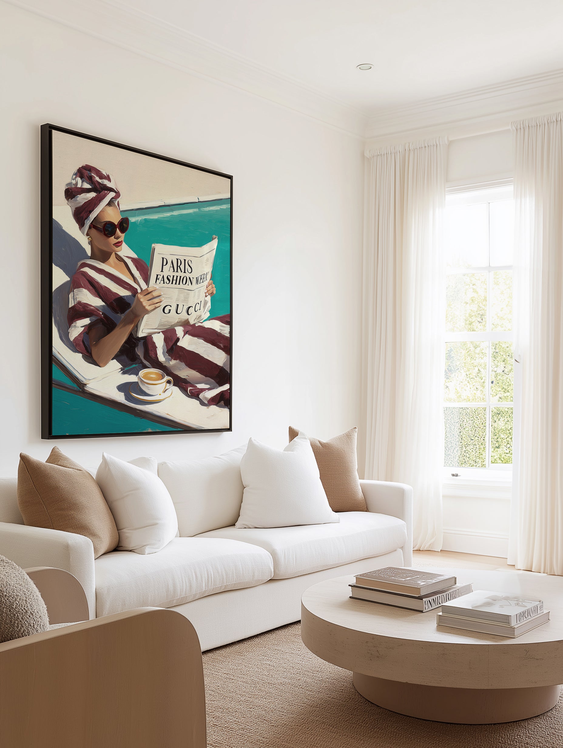 Paris Fashion Week | Framed Canvas Art Print from Olive et Oriel where you can shop wallpaper and artworks online