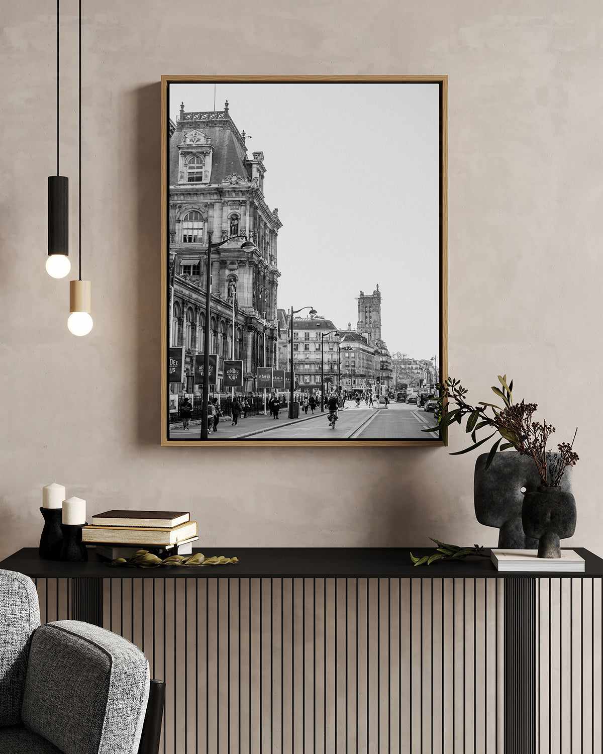 Paris Streets II by Jovani Demetrie | Framed Canvas Art Print