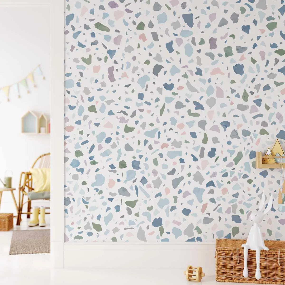 Paris Terrazzo Wallpaper-Wallpaper-Buy Kids Removable Wallpaper Online Our Custom Made Children√¢‚Ç¨‚Ñ¢s Wallpapers Are A Fun Way To Decorate And Enhance Boys Bedroom Decor And Girls Bedrooms They Are An Amazing Addition To Your Kids Bedroom Walls Our Collection of Kids Wallpaper Is Sure To Transform Your Kids Rooms Interior Style From Pink Wallpaper To Dinosaur Wallpaper Even Marble Wallpapers For Teen Boys Shop Peel And Stick Wallpaper Online Today With Olive et Oriel