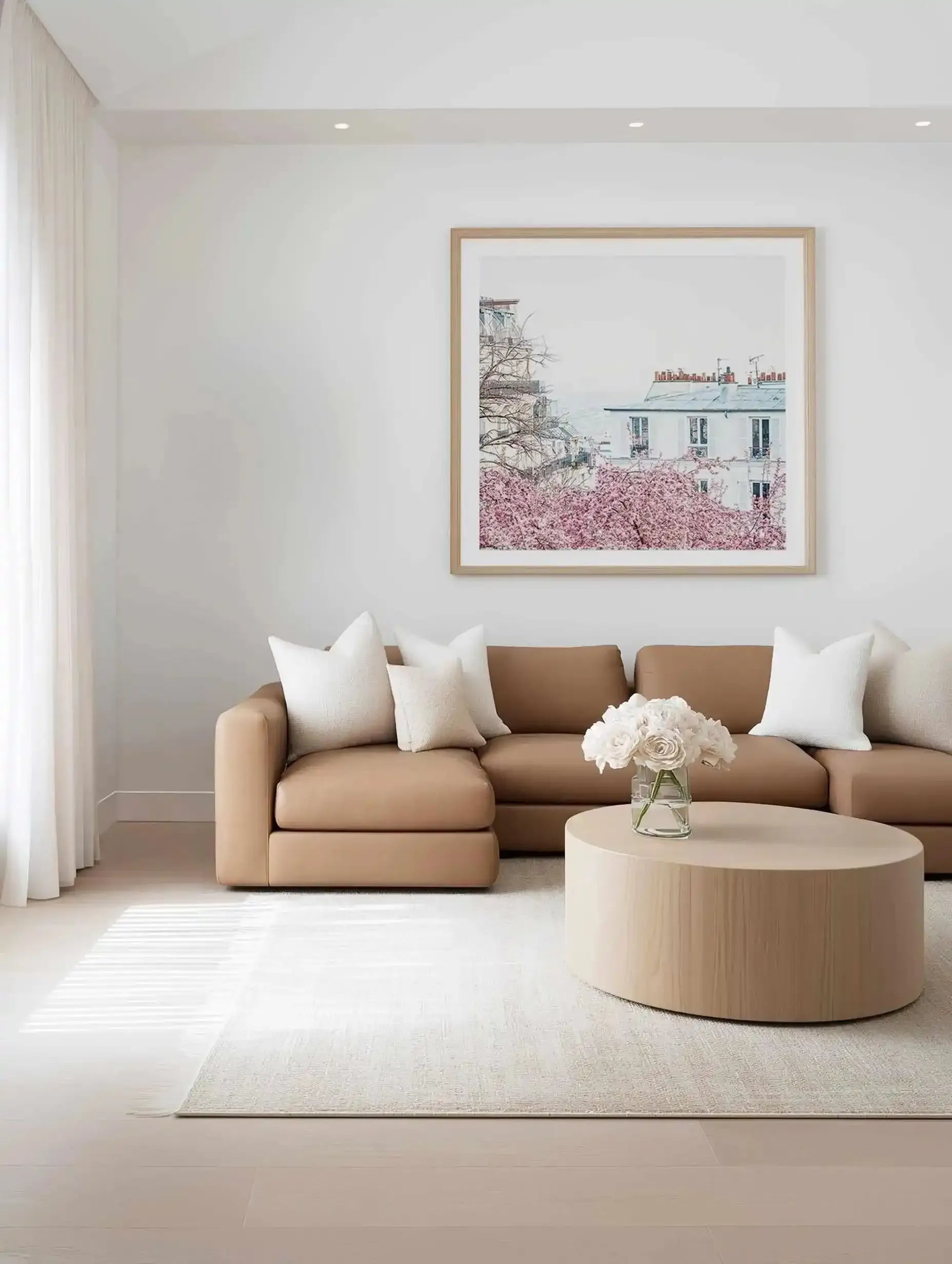 Parisian Blooms I | Square Art Print from Olive et Oriel where you can shop wallpaper and artworks online