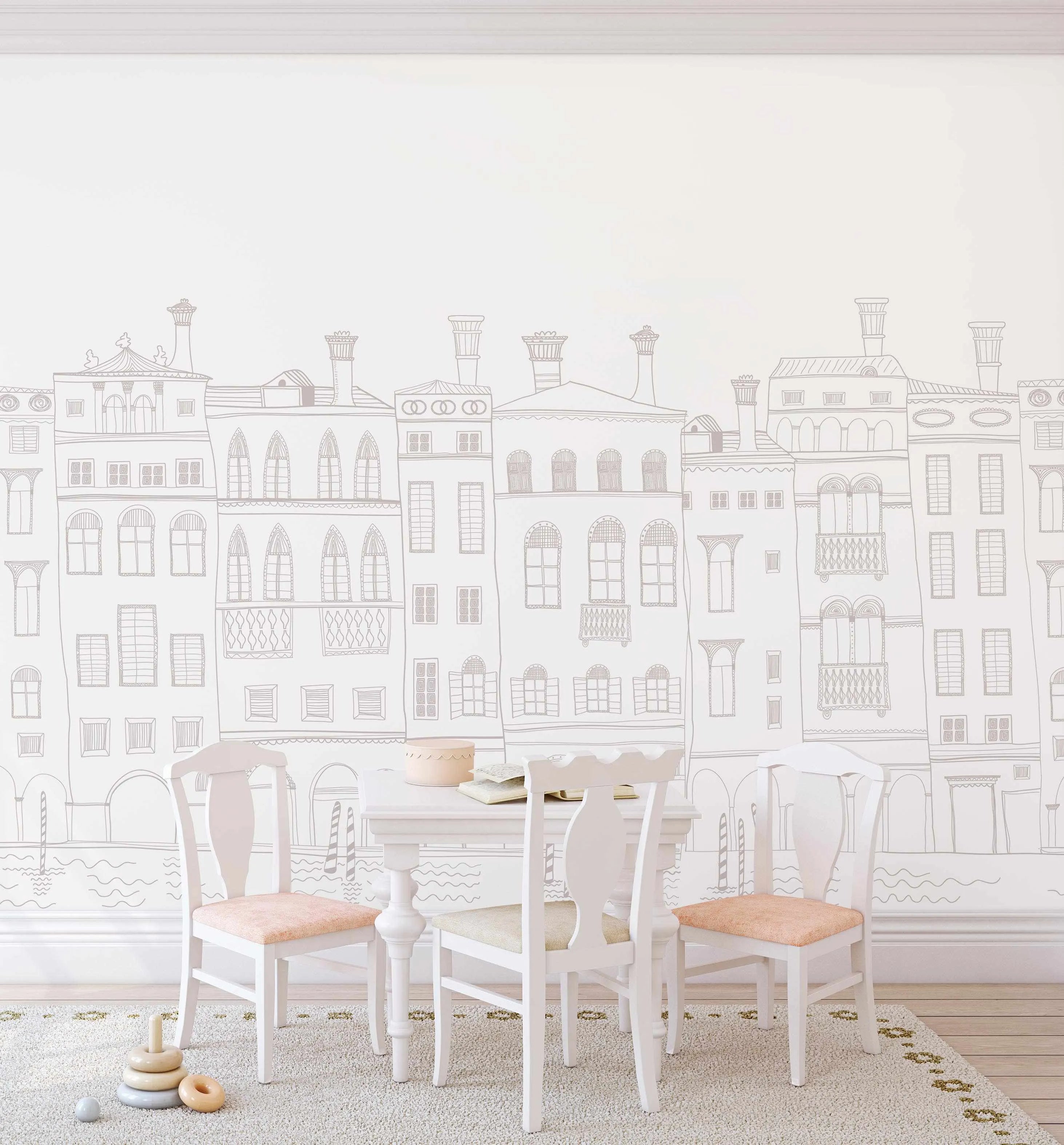 Parisian Street Wallpaper Mural-Wallpaper-Buy Kids Removable Wallpaper Online Our Custom Made Children√¢‚Ç¨‚Ñ¢s Wallpapers Are A Fun Way To Decorate And Enhance Boys Bedroom Decor And Girls Bedrooms They Are An Amazing Addition To Your Kids Bedroom Walls Our Collection of Kids Wallpaper Is Sure To Transform Your Kids Rooms Interior Style From Pink Wallpaper To Dinosaur Wallpaper Even Marble Wallpapers For Teen Boys Shop Peel And Stick Wallpaper Online Today With Olive et Oriel